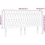  LED uzglavlje svjetlosivo 183 x 16 x 118/128 cm baršunasto | Eponuda.com