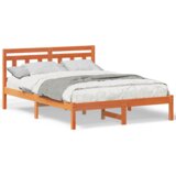  Konstrukcija postelje Rjava 135 x 190 cm Masivno borovo les, (5000123726) | Shoptok.si