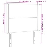  LED uzglavlje tamnozeleno 93x16x118/128 cm baršunasto | shoptok.hr
