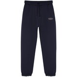 Trendyol Pale Navy Blue Men's Oversized Sweatpants with Phone Pocket Detailed Cene