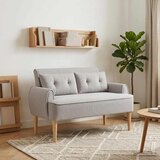  Ljubavni kauč s gumbima Svjetlosiva 117 x 67 x 77 cm Bouclé | Eponuda.ba