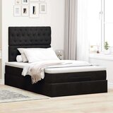 vidaXL otomanski okvir kreveta s madracima crni 120x190 cm baršunasti | shoptok.hr