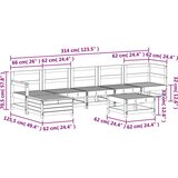  7-dijelna vrtna garnitura masivno drvo duglazije | shoptok.hr