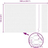  Heksagonalna ograda 1,6 x 10 m Pocinčani čelik Srebrna | shoptok.hr