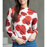 Gemre Beige blouse decorated with Amaya print | Shoptok.si