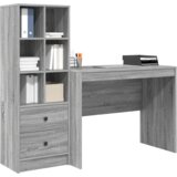 vidaXL Stol s pohranom Sivi sonoma Šperploča | shoptok.hr