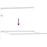 vidaXL Tenda na ručno uvlačenje bordo 400 x 300 cm | shoptok.hr
