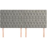  Uzglavlje svijetlosivo 180x7x118/128 cm baršunasto | Eponuda.com