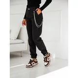 Fasardi Black jeans with chain