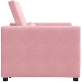 SOFA na razvlačenje Singl s kotačima Svijetlo ružičasta Baršun | shoptok.hr