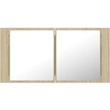  Kupaonski ormarić s ogalom boja hrasta 90x12x45 akrilni | shoptok.hr