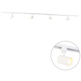 QAZQA Sodobni sistem tirnih svetil s 4 reflektorji bel 1-fazni - Iconic Yade Cene