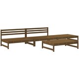  The Living Store Vrtna sedežna garnitura 4-delna medeno rjava trdna borovina - Vrtna Sedežna Garnitura, (21460212) | Shoptok.si