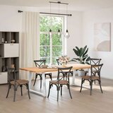  Noge za jedilno mizo v obliki črke V, 2 kosa, bele, 90 x (72-73,3) cm, jeklo, (22123842) | Shoptok.si