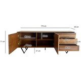 Livetastic Komoda Sheesham, Pravi Les | Shoptok.si