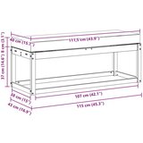  Vanjska klupa s jastukom Prirodna i antracit 115 x 43 x 45 cm - Prirodno i antracit 115 cm Otvoreno područje nogu | shoptok.hr