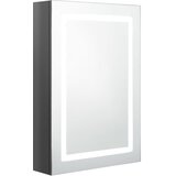  LED kupaonski ormarić s ogledalom sjajni sivi 50 x 13 x 70 cm | shoptok.hr