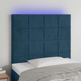  LED uzglavlje tamnoplavo 80x5x118/128 cm baršunasto | shoptok.hr