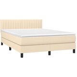  box spring s madracem LED krem 140x200 cm od tkanine | shoptok.hr