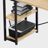  Kutni radni stol s policama Leader 5.9 Hrast 145 cm | shoptok.hr