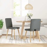 vidaXL Jedilni stoli 2 kosa temno sivo blago | Shoptok.si