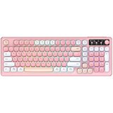 INF Tri-barvna žična tipkovnica z RGB in odstranljivim Type-C kablom Pink + White, (5000310587) Cene