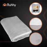 Ruhhy 26293 dvostranska topla odeja 150 × 200 cm – svetlosiva, Sherpa | Shoptok.si