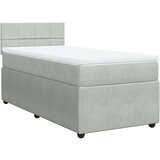 Box spring krevet s madracem svjetlosivi 90x190 cm baršunasti | shoptok.hr