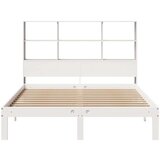 vidaXL Krevet s regalom z knjige bez madraca bijeli 140x200cm borovina | shoptok.hr
