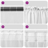 vidaXL Voile zavese z rod žepi 2 kosa turkizna | Shoptok.si
