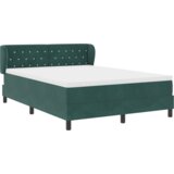 Box Spring Krevet s Madracem Tamno Zeleni 140x190 cm Baršun | shoptok.hr