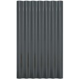 vidaXL Strešne plošče 12 kos. prašno premazano jeklo antracit 60x36 cm | Shoptok.si
