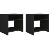  Noćni ormarići od iverice 2 kom crni 40 x 30 x 40 cm | shoptok.hr