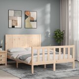 vidaXL Okvir kreveta s uzglavljem 120 x 200 cm od masivnog drva Cijene