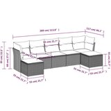 vidaXL 7-dijelni set vrtnih sofa sivi od poliratana | shoptok.hr