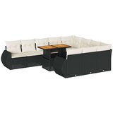 vidaXL 11-dijelni set vrtnih sofa od poliratana s jastucima crni | shoptok.hr