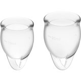 Satisfyer Feel Confident Menstrual Cup - Transparent Cene