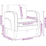 SOFA fotelja s naslonima za ruke crna 54 cm umjetna koža | Eponuda.ba