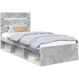  Konstrukcija postelje z vzglavjem Betonsko siva 100 x 200 cm, (5000102985) | Shoptok.si