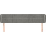  Uzglavlje s ušima svjetlosivo 163x23x78/88 cm baršunasto | shoptok.hr