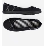Shelvt Black fabric ballerinas with a bow | Shoptok.si