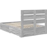  Krevetna konstrukcija s ladicama Siva Sonoma 135 x 190 cm | shoptok.hr