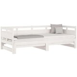  Izvlečna dnevna postelja bela trdna borovina 2x(80x200) cm, (20600921) | Shoptok.si