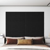  Zidna uzglavlja 12 pcs Crna 90 x 30 cm tkanina | Eponuda.com