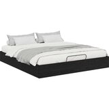  Otoman krevet Crni hrast 193 x 120 x 25 cm Iverica | shoptok.hr