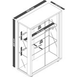MID.YOU VISEČA VITRINA, bukev barve bukve | Shoptok.si
