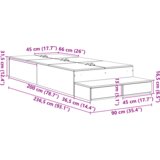 vidaXL Krevetna konstrukcija za pohranu Sonoma hrast 90x200 cm | shoptok.hr
