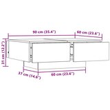  Stolić za kavu boja hrasta sonome 90x60x31 cm konstruirano drvo | shoptok.hr