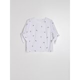 Sinsay Košulja-bluza s vezenim cvjetovima i pamukom | shoptok.hr