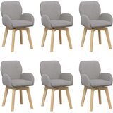  Okretne blagovaonske stolice 6 pcs Bouclé Svjetlosiva | shoptok.hr